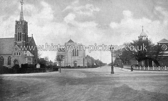 Lifeboat House, Christ Church and Roman Catholic Church, Clacton on Sea, Essex. c.1904